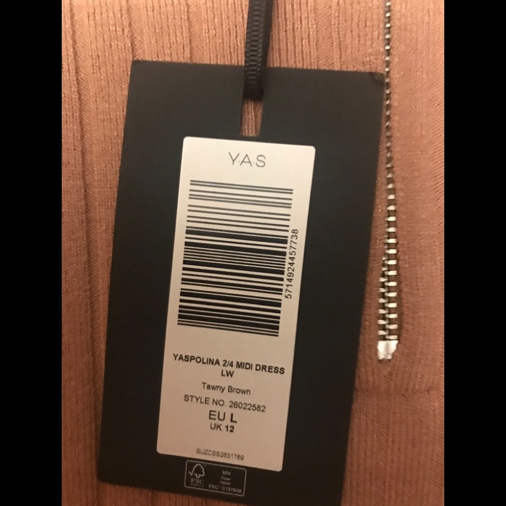 NWT Y.A.S. YASPOLINA Midi Dress LW - Picture 10 of 11
